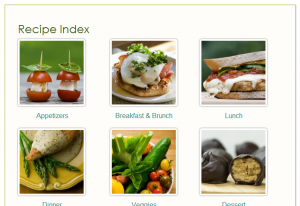Image Index for Recipes or Photos